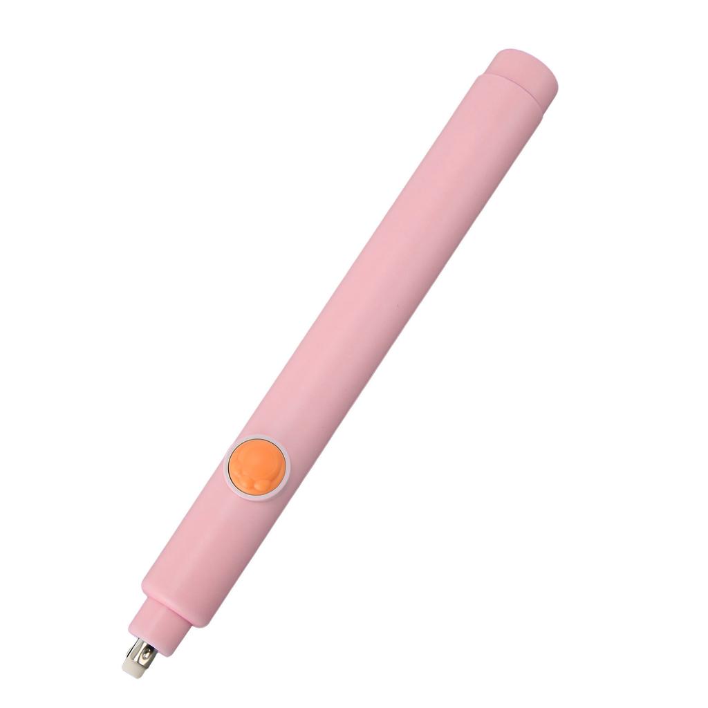 Elektryczna gumka do mazania Łatwa obsługa Regulowana długość Zasilana bateriami AAA Elektryczna gumka do ołówków z 20 zapasowymi wkładami Różowa