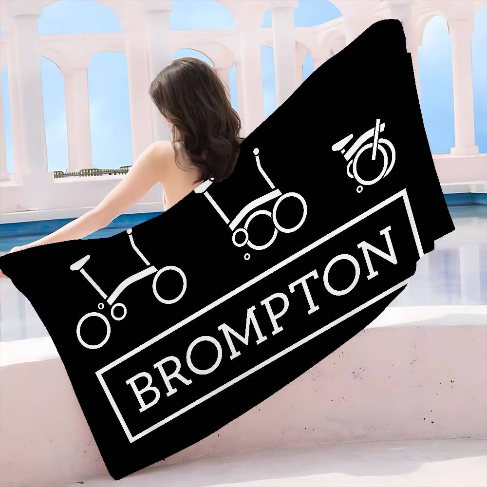 Abstract Art Bicycle Brompton Microfiber Beach Towel Absorbent Quick dry Soft Yoga Swimming Resort Mountain Climbing Towel