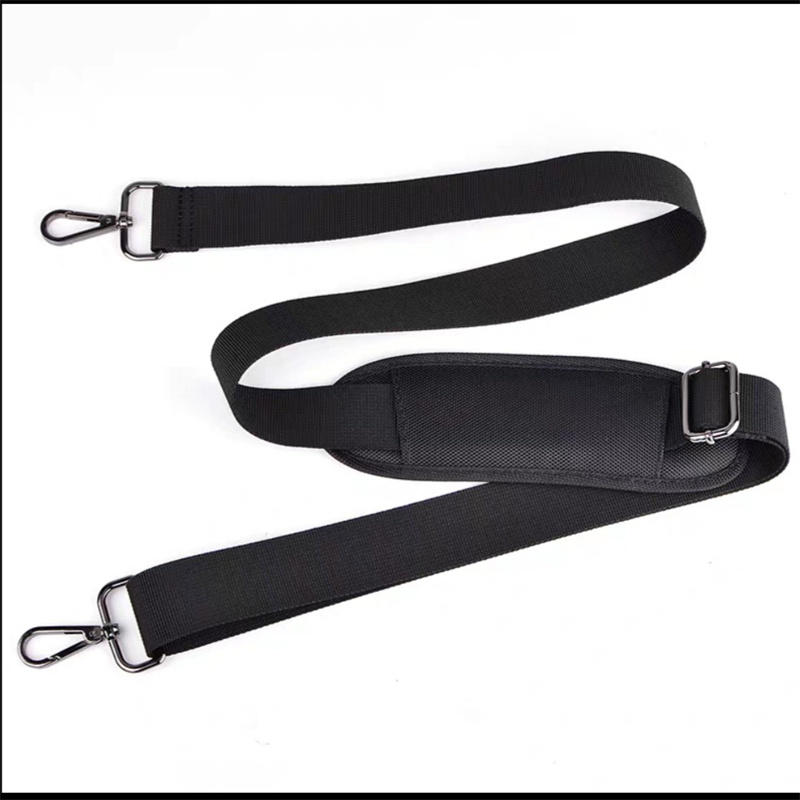 Popruh na tašku na počítač Nylonový pro pánskou kabelku Aktovku Crossbody Ramenní popruhy Nastavitelné Dlouhé popruhy Černý