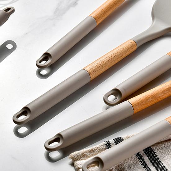 1 Set Cooking Tools Heat Insulation Food Grade Anti-scalding Non-stick Cookware Spatula for Dormitory