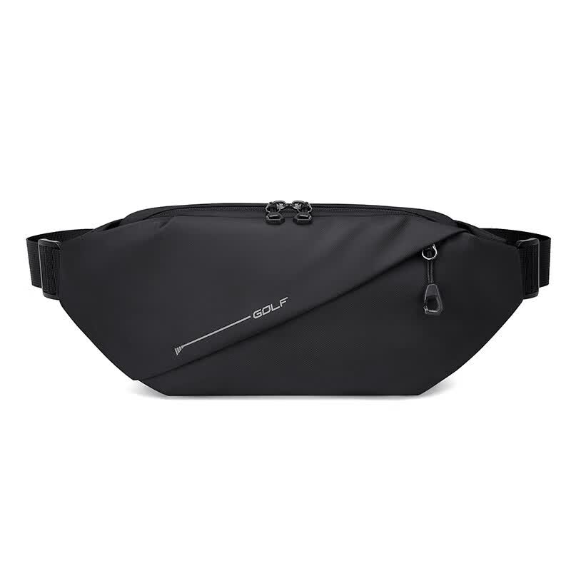 

GOLF Chest Bag, Contrasting Color Crossbody Bag, Lightweight Shoulder Bag, Water-Resistant Waist Pack, Black чорний