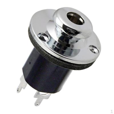 1/4'' Guitar Bass EQ Preamp Output Input Socket Parts Silver