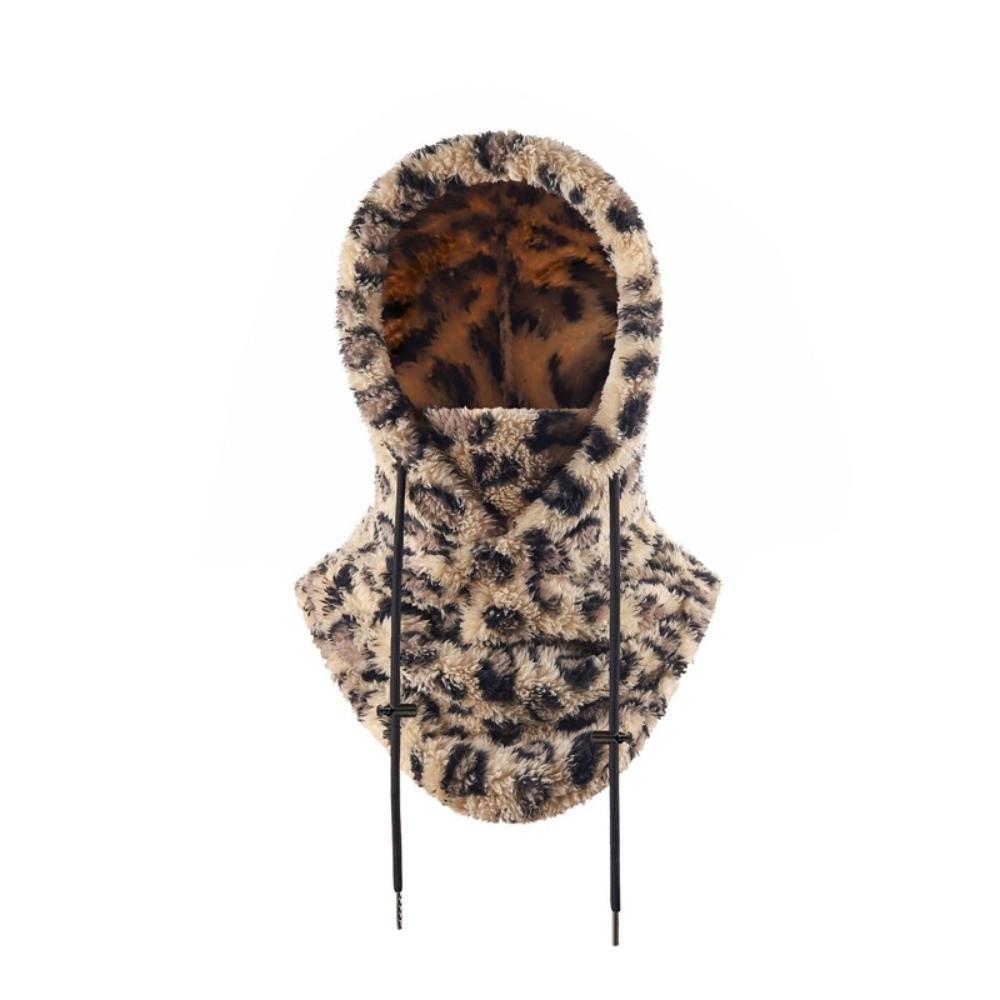 Windproof Plush Sherpa Hood Thickened Ski Mask Hat Fashion Face Cover Cap Outdoor Sports