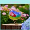 Glass Bird Garden Decor Painted Finish For Gift Giving And Home Decor
