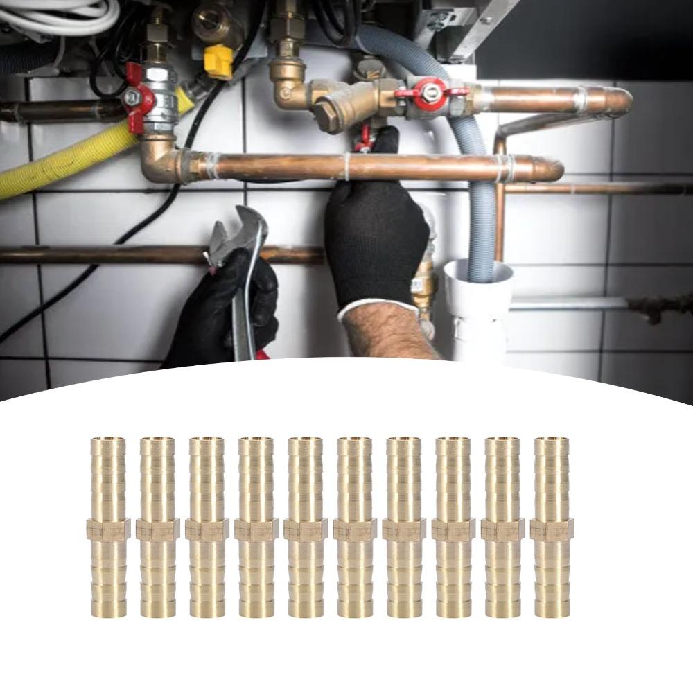 10pcs Straight Design Straight Pipe Connector Brass Material Hose Barb Fitting  CNC Machine