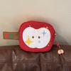 Portable Embroidered Apples Storage Bag With Hand Carry Handle For Organizing Cosmetics And Small Essential