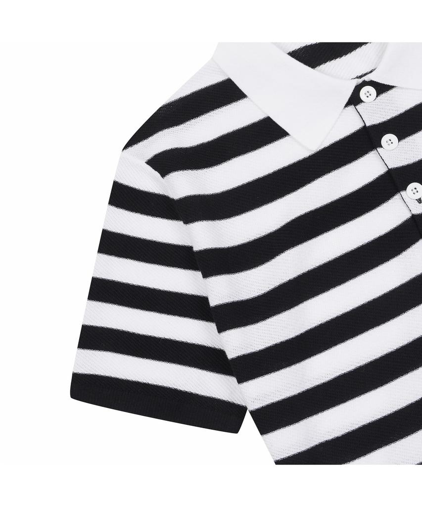 Goldeunbeeo (M) Striped Collar Sweater G4Wam26301Bkx