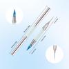 Double-Ended Rhinestone Picker Wax Pencil with Bright Silver Metal Rod and Copper Tube for Nail Art