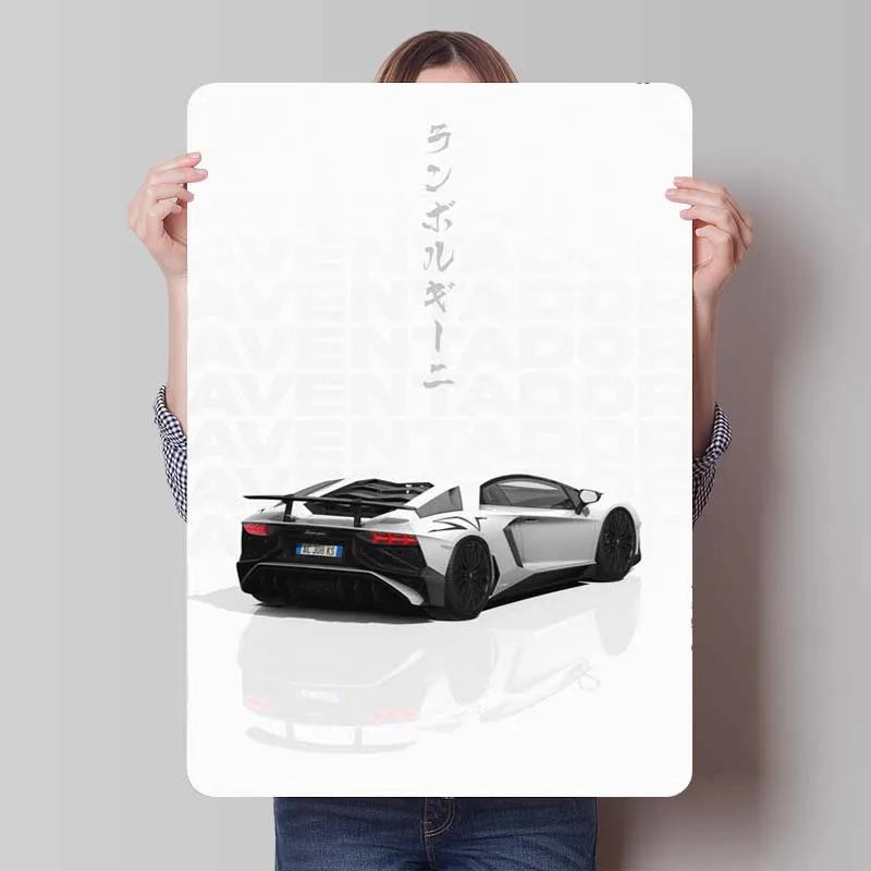 Lamborghini Tinplate Sign Cars Poster Decoration for Home Decor Items Retro Metal Sign Plaque for Garage Wall Art Decoration