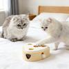Auto Interactive Cat Toy: Cheese-Triangle Puzzle Box, Smart Feather Wand, Motion-Sensor Toy for Indoor Cats & Multi-Cat Households