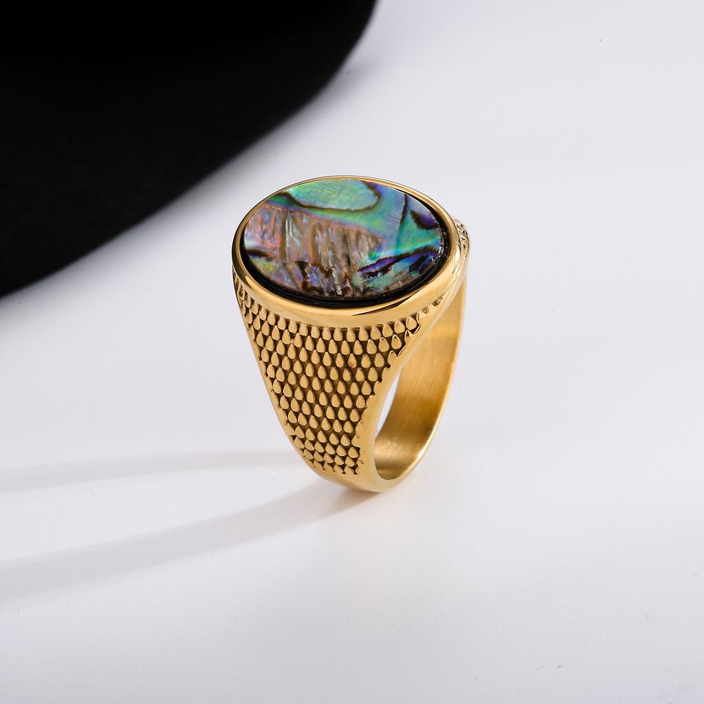 Klassische Herrenringe aus hochwertigem 316L-Edelstahl mit Onyx Trendschmuck