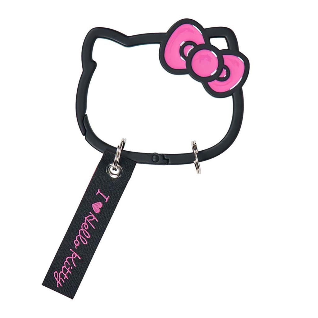 Sanrio Face-shaped Carabiner (I Love Hello Kitty) Kitty Black 395803 Model