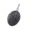 Stainless Steel Wool Lanyard Cleaning Ball - No Rust, No Shedding Kitchen Brush