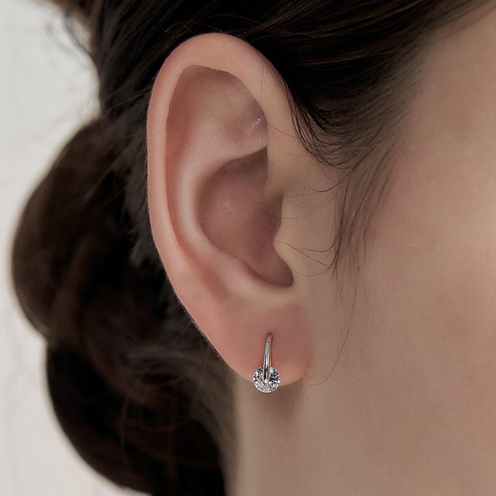 [Hei][Worn by Soyou, Hwasa, and Lee Okseop][Sv925]Crystal Hook Earring
