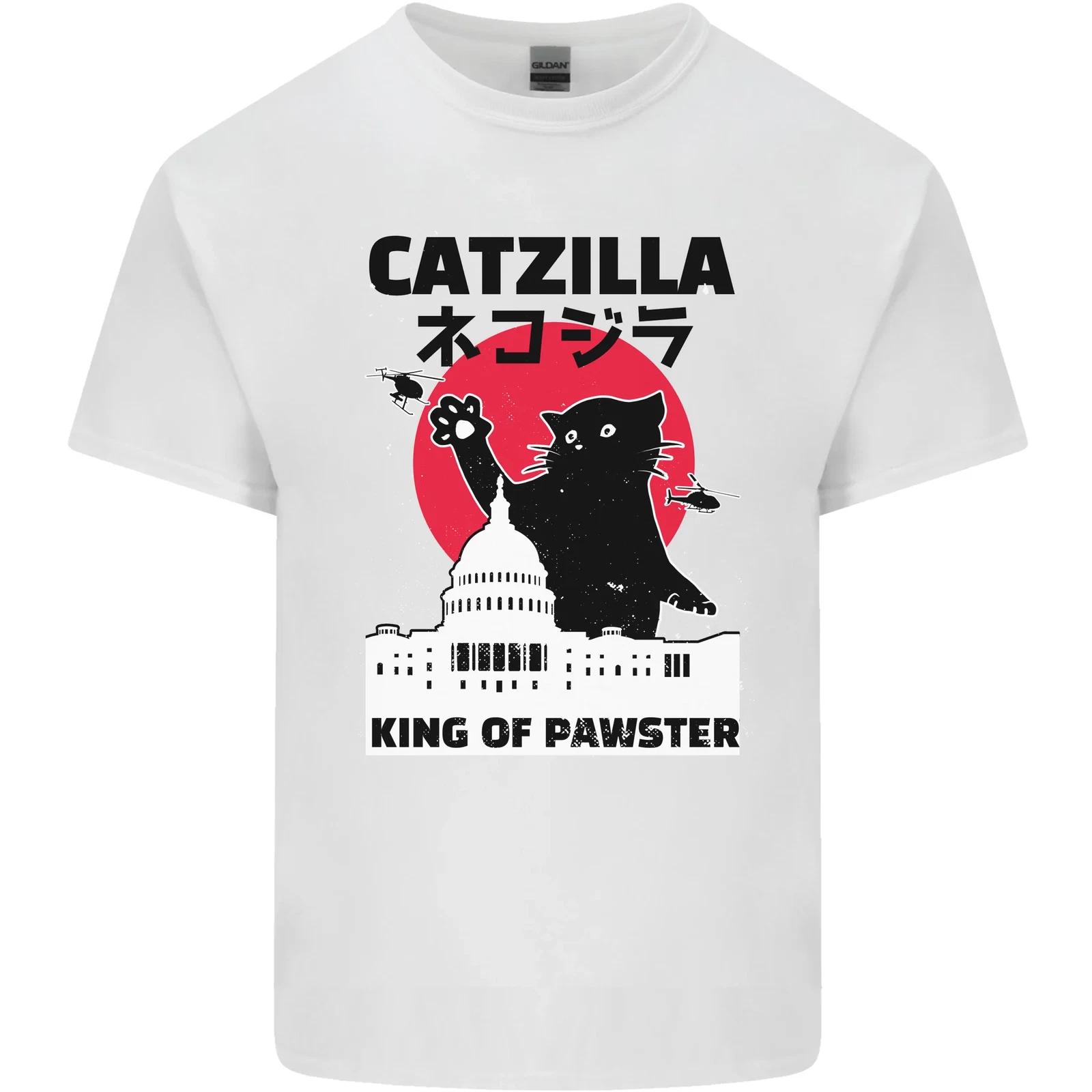 Catzilla Funny Cat Parody Kids T-Shirt Childrens 2XL