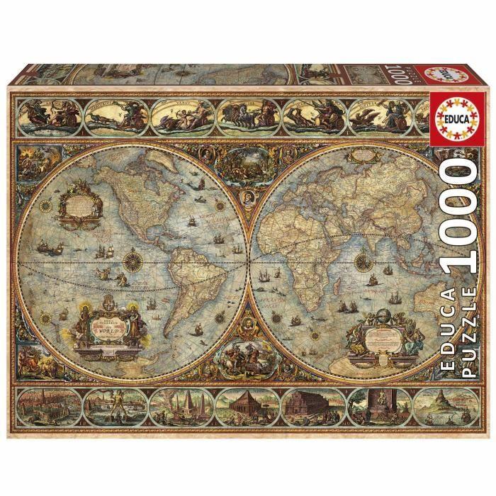 You do it Puzzel - Educa - Orbis Terrarum - 1000 Stukjes - Thema Reizen En Kaarten - Gemengd