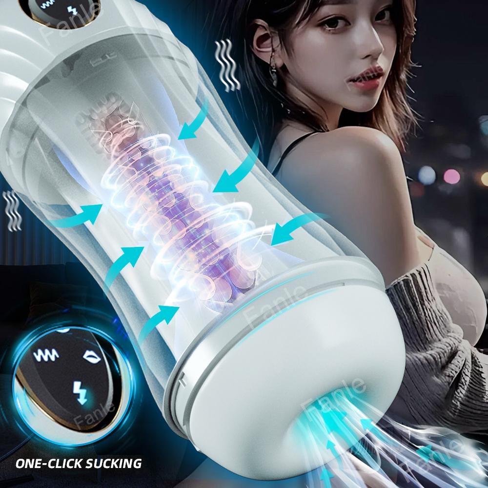 Real Automatic Sucking Vibrator Male Mastubator Blowjob Vagina Sex Machines Sex Toys Adult Goods for Men Man Masturbators Cup