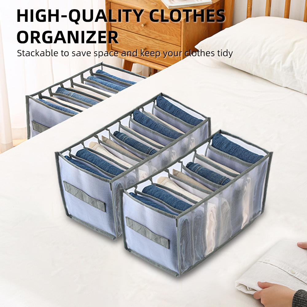 7 Grids/9 Grids Clothes Organizer Closet Organizer Storage Drawer Dividers with Handle Wardrobe