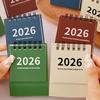 2025.6-2026.12 Mini Simple Calendar Creative Coil Calendar Planner Small Desk Calendar Desktop Decoration Office Stationery