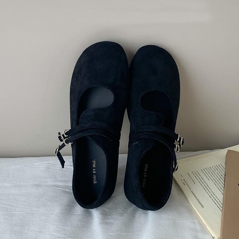 

Модные туфли-лодочки на плоской подошве для женщин, женская обувь с неглубоким вырезом, с круглым носком, женские балетки с обувью 40 чёрный