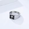 Somen Vintage Stainless Steel Cross Signet Ring for Men Silver Black Gold Color Versatile Rings Punk Jewelry Party Gifts Bague