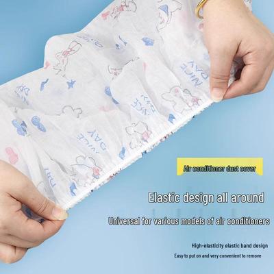 Tek Kullanımlık Karikatür Klima Toz Kılıfı – Dokunmamış Kumaş, Evrensel Duvara Monte Koruma