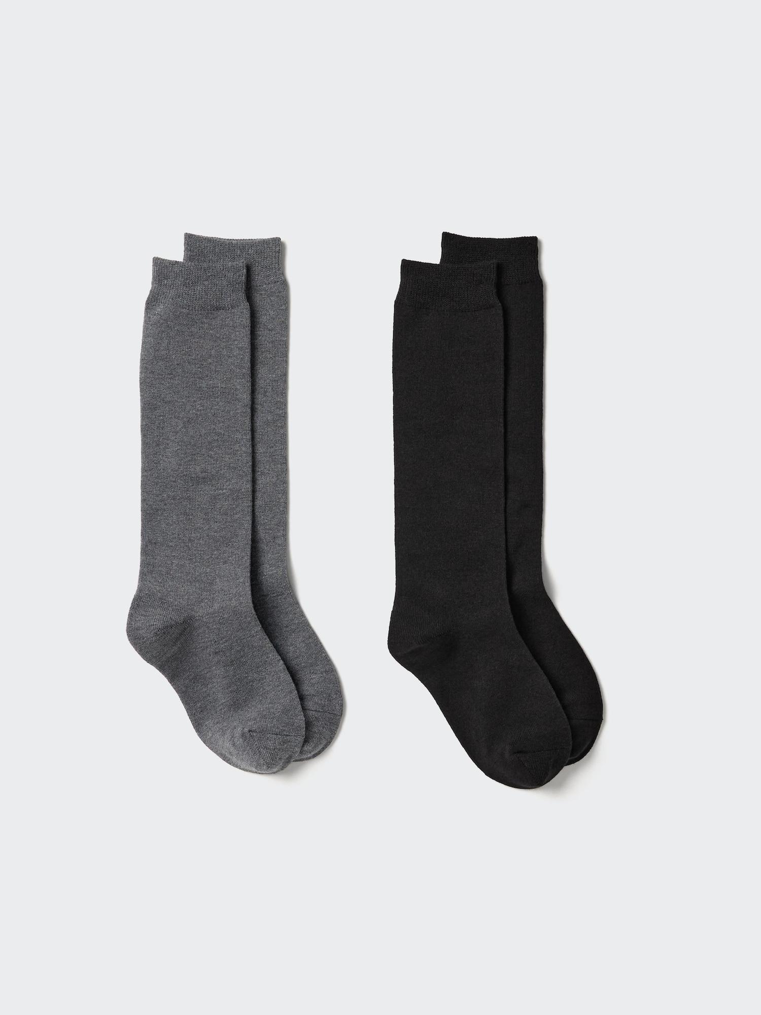 

Uniqlo Girls Heattech High Socks 2p 08 DARK GRAY/KIDS 22cm