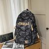 Schoolbag1011 New School Bag Boys and Girls Junior High School Students High School Students Printed Backpack Fifth and Sixth Grade Travel Backpack