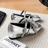 Mary Jane shoes women's 2025 autumn new retro square head ballet shoes heightening French shallow mouth one-word buckle women's shoes
