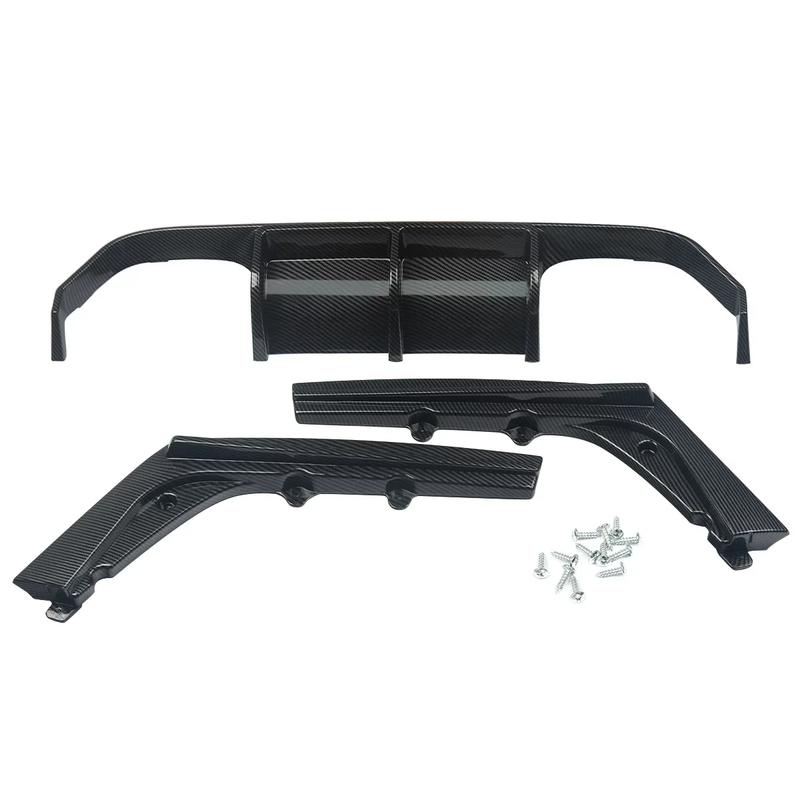 For BMW F80 M3 F82 F83 M4 2015-2020 Car Rear Diffuser Bumper Corner Spoiler Splitter Rear Lip Protector Guard Carbon Fiber Look