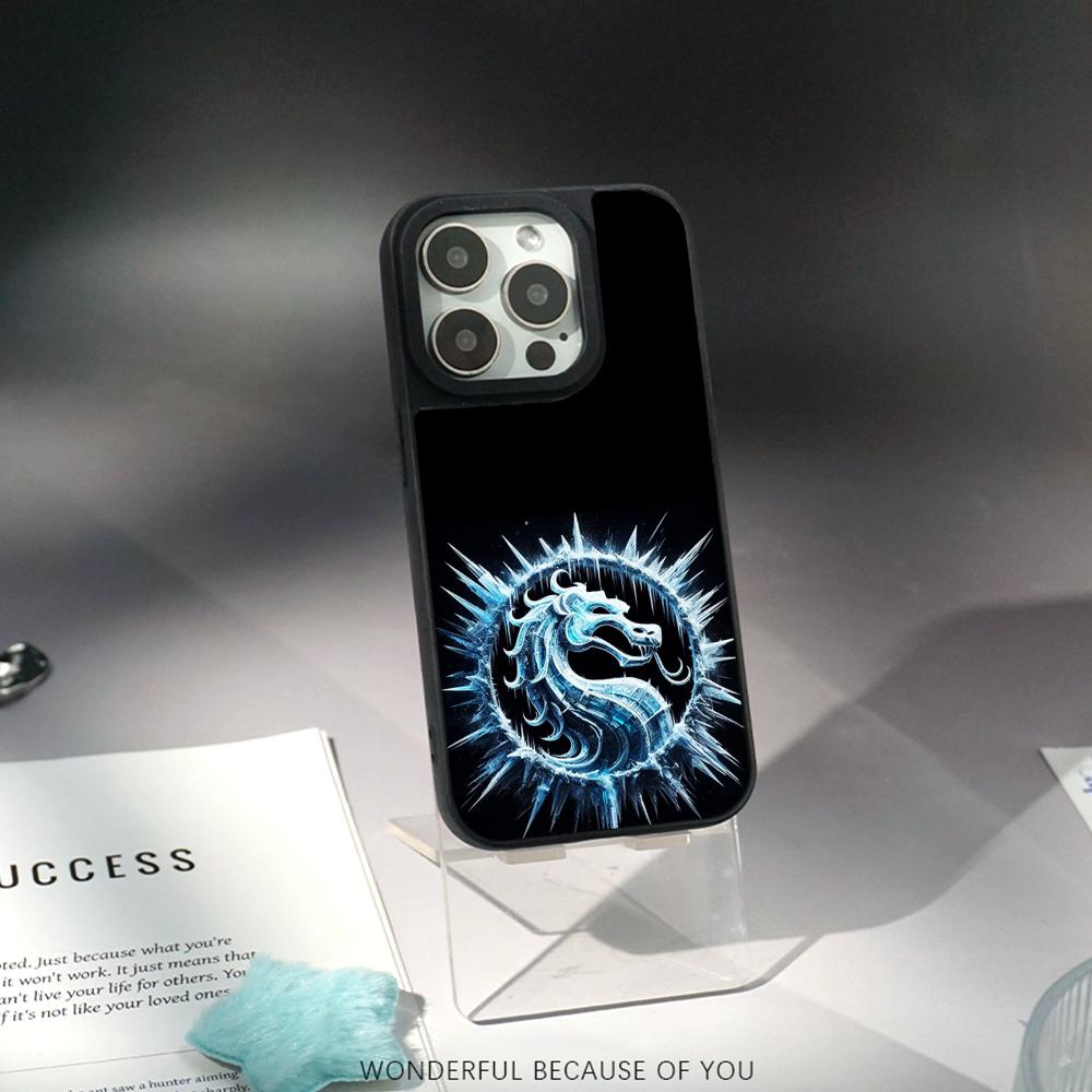 

Mor-tals Kombat fashion game design Phone Case for iPhone 17 16 e 15 14 13 12 Pro Max Sheepskin Silver-edged protective case iPhone17 Pro Max