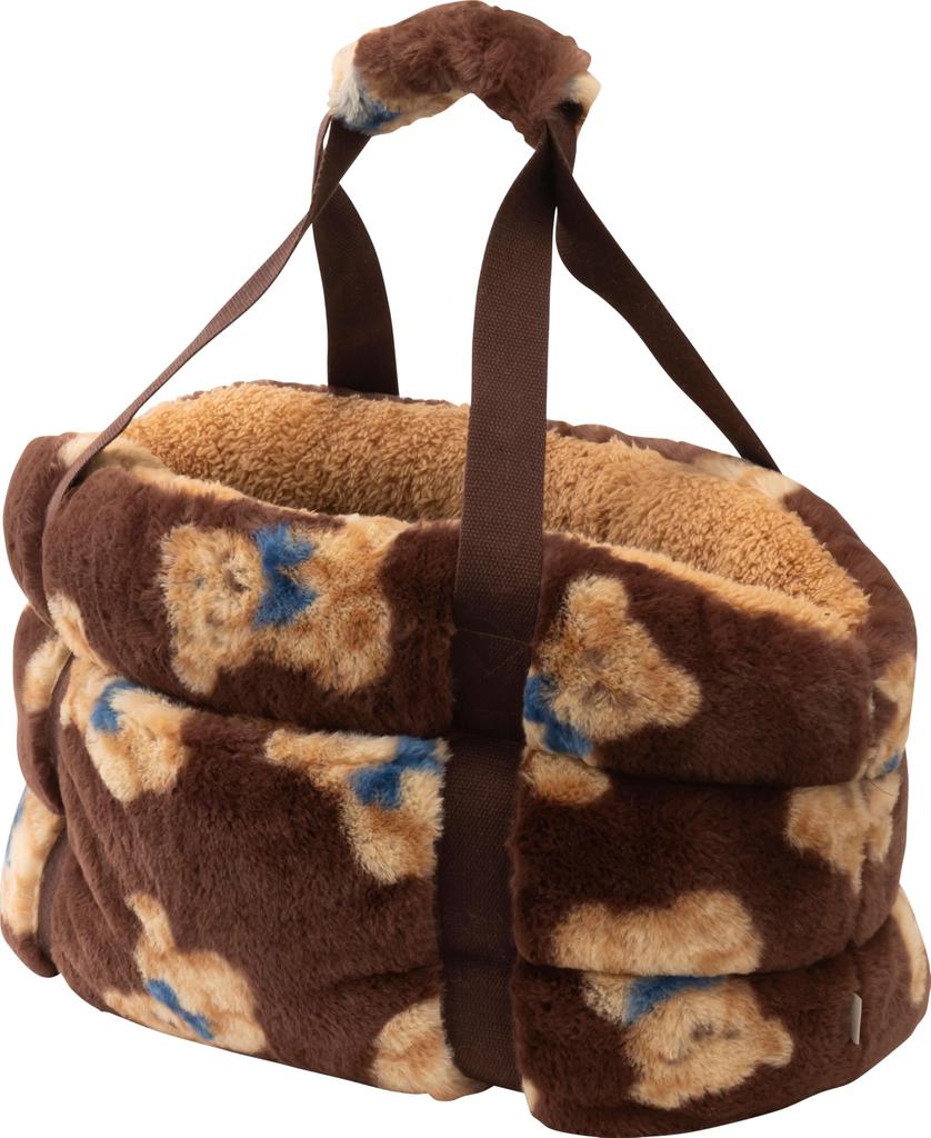 Pet Carrier Bag with Bear Print Fur, tassu 168-6419A2