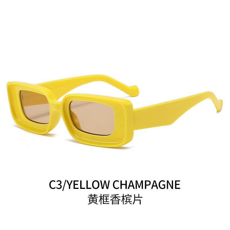 European and American New Sunglasses Women's Personalized Fashion Square Sunglasses Men's Concave High-end Trendy Glasses