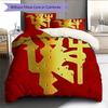 Man Utd Bedding Quilt Set Quilt Cover Pillowcase Home Decoration Birthday Gift (1 * Duvet Cover + 2 * Pillowcase, Without Core)