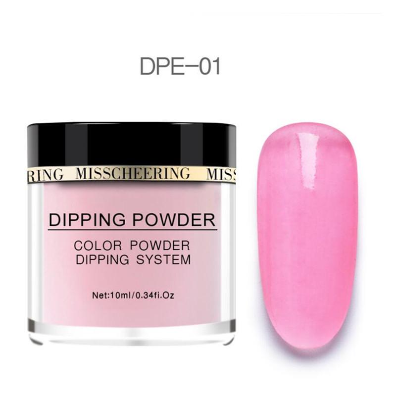 Nail Art Dipping Powder Pure Color Transparent Crystal Red Pigment