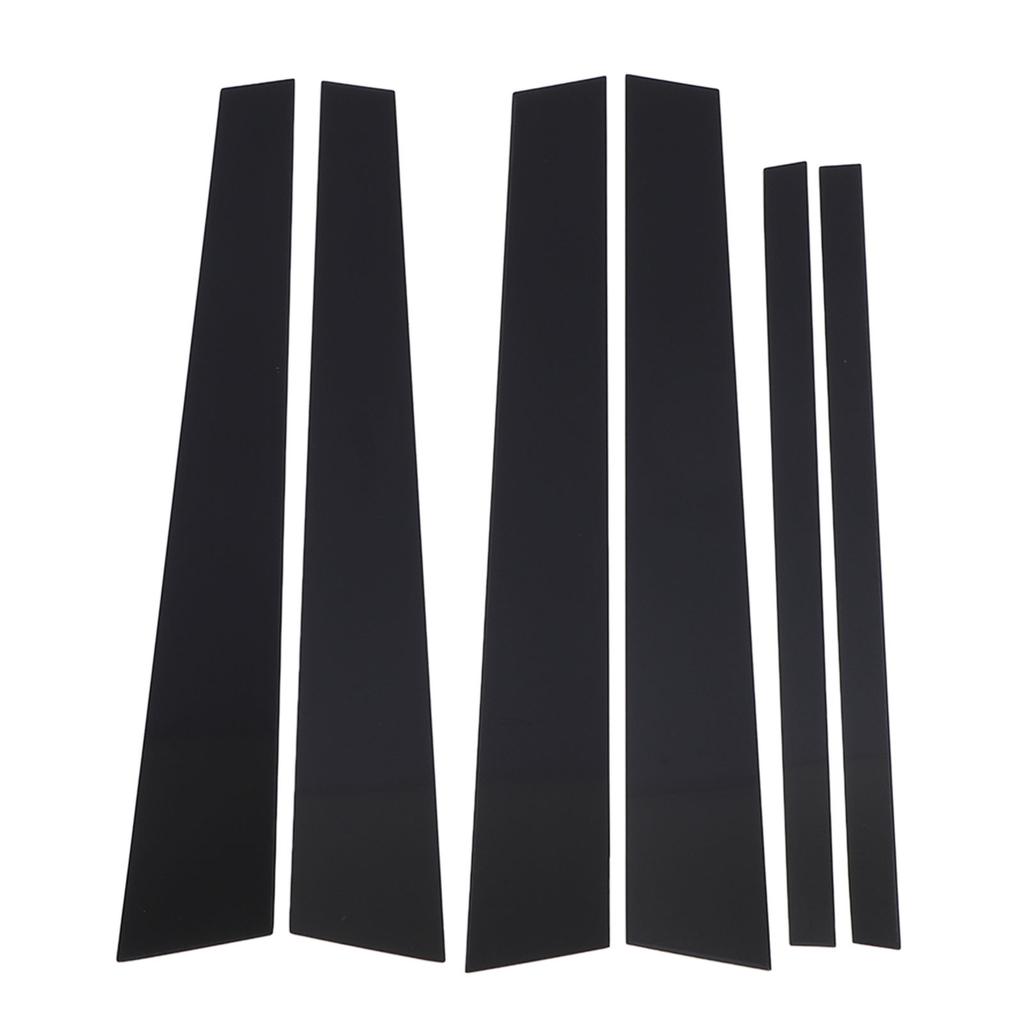 6 STÜCKE Säulenverkleidung Glänzend Schwarz Stilvoll Einfache Installation Autotür Säulenverkleidung für Crown