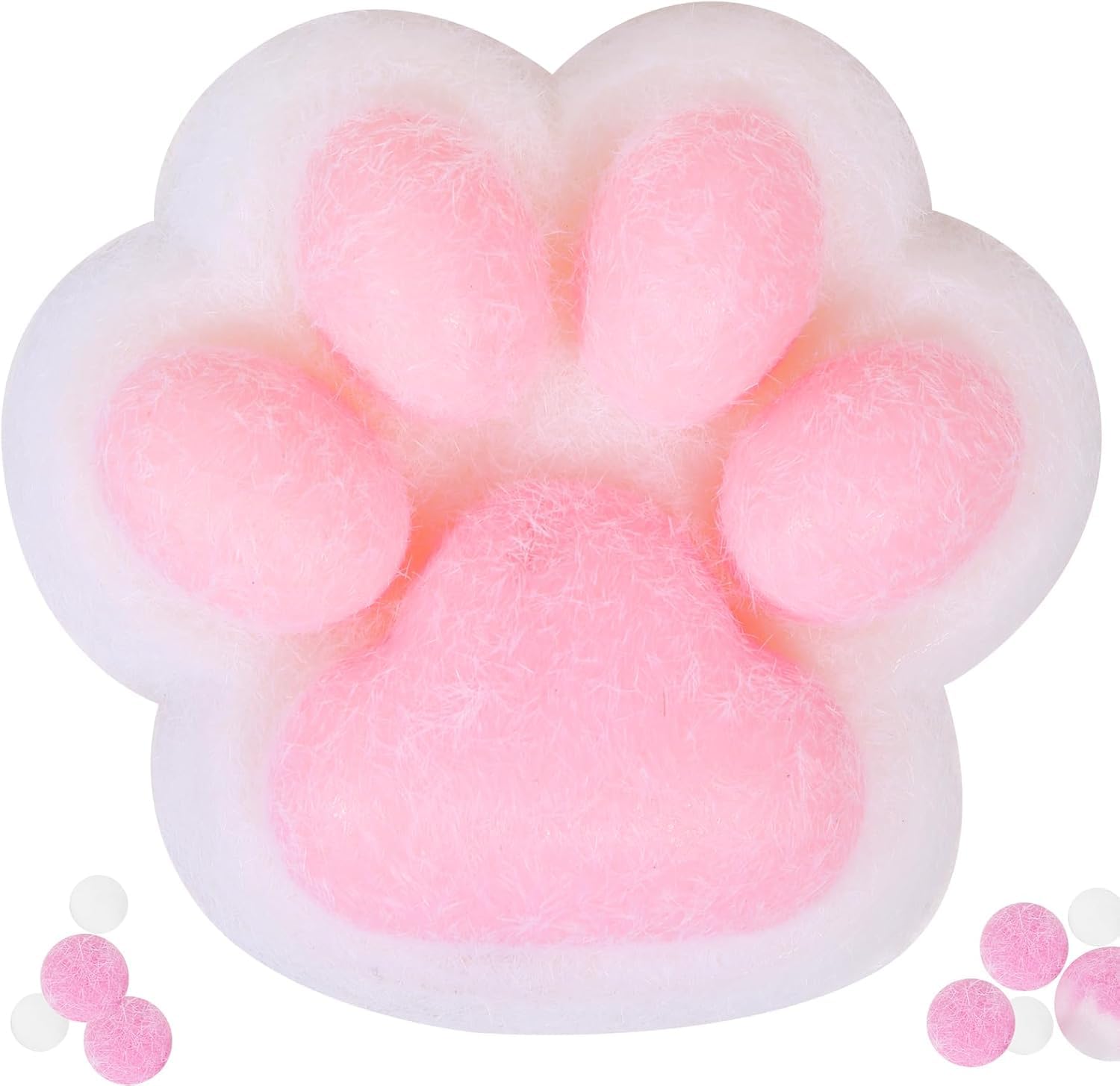 

Squeeze Cat Claw Paw Print Squeeze Stress Relief Relaxing Squeeze Durable Suitable for Children and Highly Soft to the Pass the Relax Hand Relieve белый