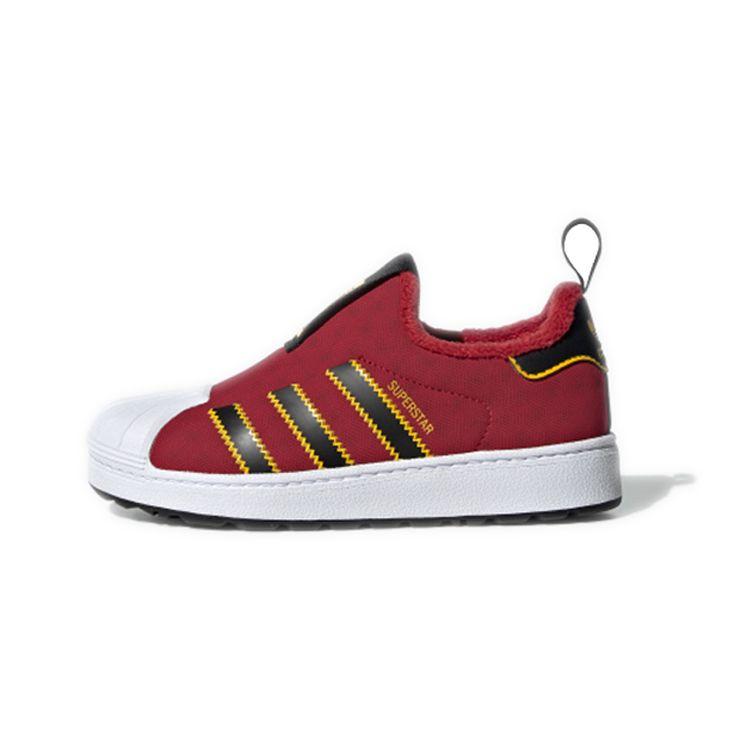 Adidas Originals Superstar 360 Wtr C Durable Breathable Low-Top Kids Skate Shoes Kids Sneaker Red Black EE6417