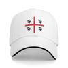 Sardinië Vlag Sandwich Caps Unisex, Hip-Hop, Baseballpet Sandwich Hoed Ademend Polyester Pet Zomerhoed