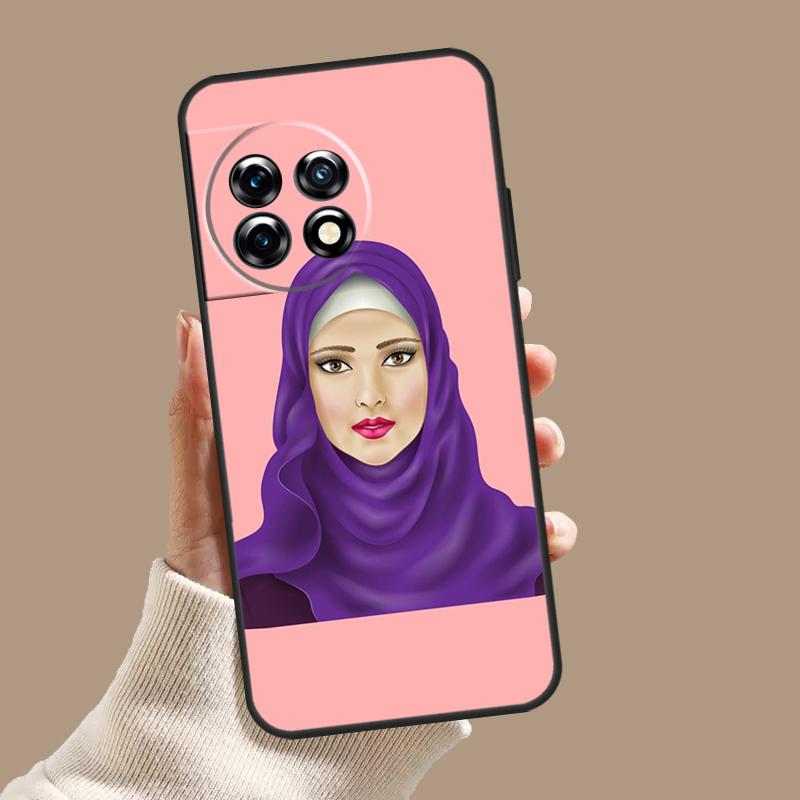 Muslim Islamic Arabic Hijab Girl Case For OnePlus 10T 8T 9R 10R 12R OnePlus 12 11 9 10 Pro Nord 2 CE 3 Lite N10 N20 N30 Cover
