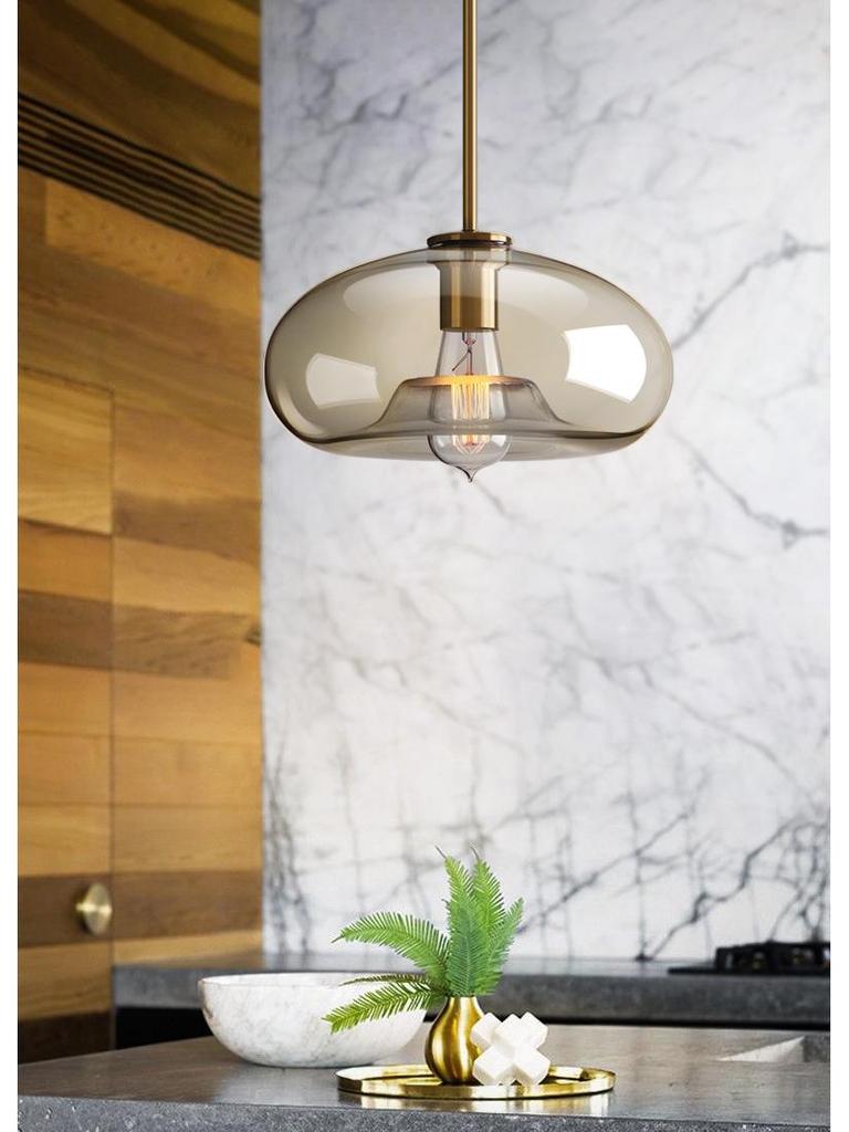 Nordic Industrial Glass Pendant Light for Cafe/Bar
