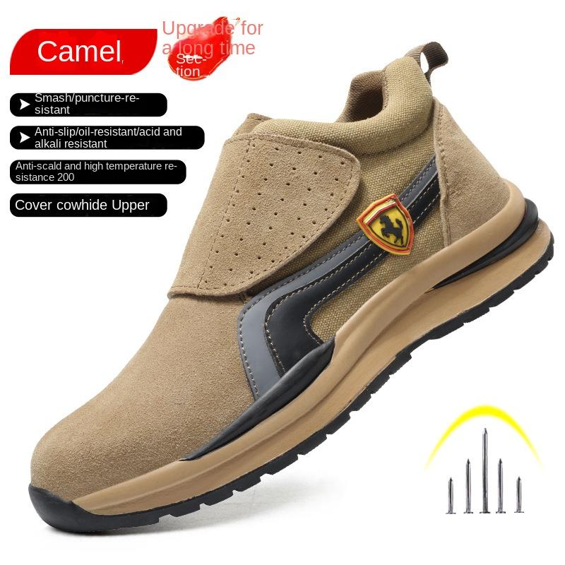 

Новые рабочие ботинки для страхования труда, противоударные и противопрокольные ботинки из коровьей кожи для электросварки, рабочие ботинки сварщика 42