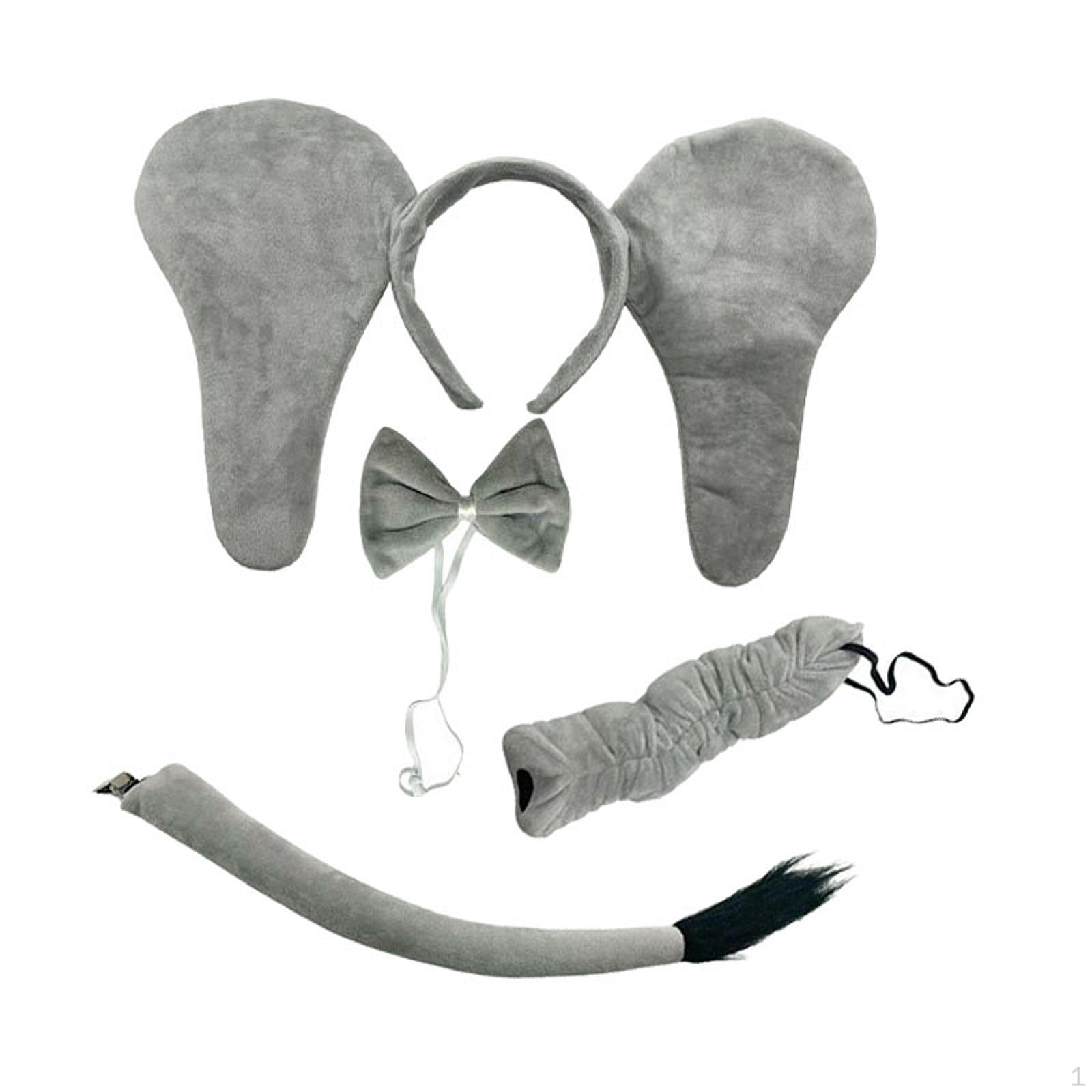 

Children s Costume Accessories: Ear Headband, Nose Band, Bow Tie, Comfortable , Ideal for 4Pcs