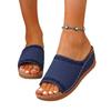 Summer new women's sandals foreign trade one-word drag women's flat-bottomed hollow sandals women's slope heel cool slippers