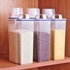 Japanese-Style Plastic Rice Storage Container: Moisture-Proof, Insect-Resistant Measuring Cup for Kitchen Grains and Noodles