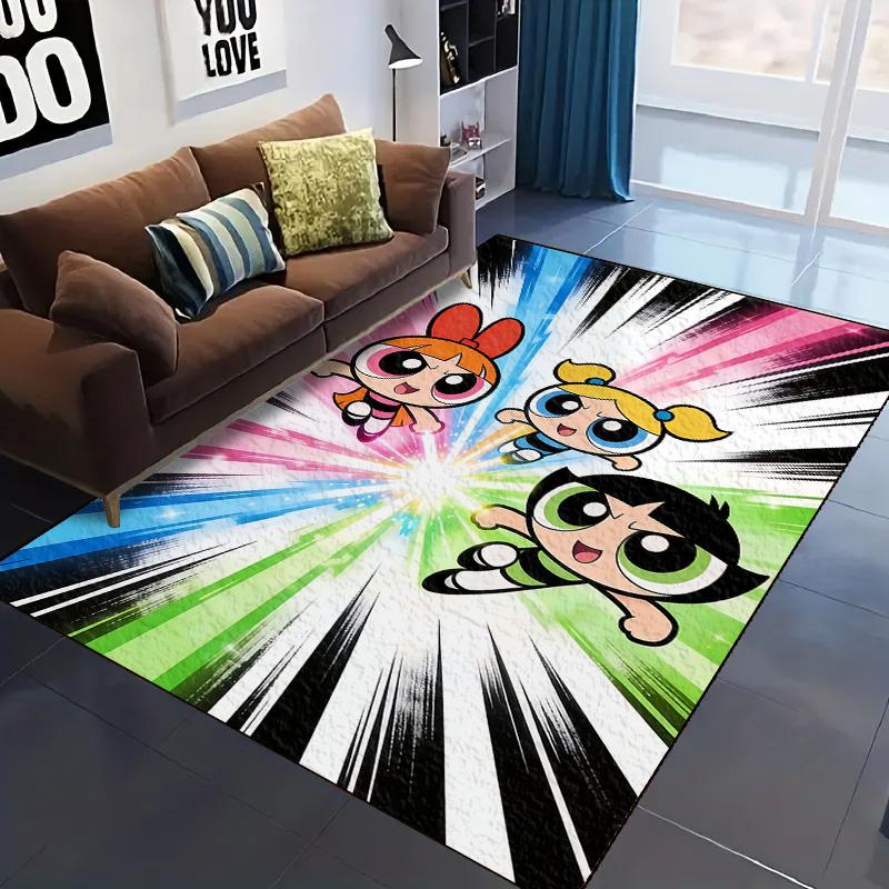 Powerpuff Girls Area Carpet for Living Room Bedroom Home Decor Cool Movie Mat Floor Mat LXR170