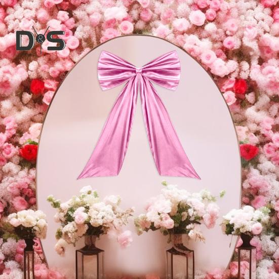 Große Satinschleife Dekoration Geburtstag Party Raum Kulisse Dekor Riesige Wandschleife für Babyparty Brautparty Abschlussfeier Hochzeit Junggesellinnenabschied