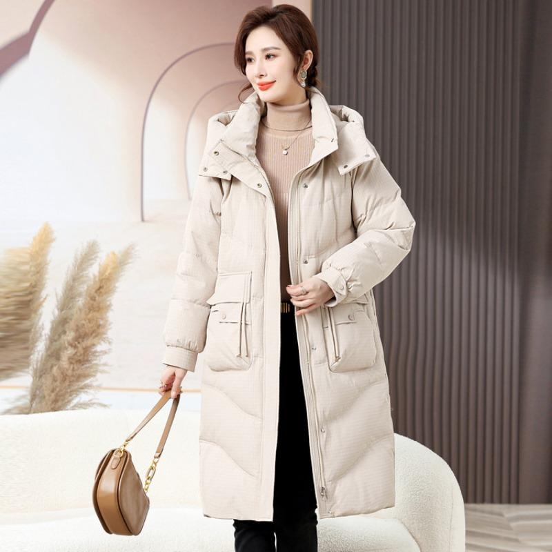 Middle Mother Winter Clothes New Waist Down Cotton-padded Clothes Long Knee-padded Jackets Autumn and Winter Cotton-padded Jackets Female Thick