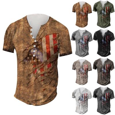 Men's Short Sleeve Graphic And Embroidered Fashion T-Shirt Spring And Summer Short Sleeve Printed
