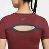 Nike Dri-Fit Fashion Comfortable Versatile Short Yoga Tight Quick-Dry Short Sleeve T-Shirt Women Tops Red HQ4999-619